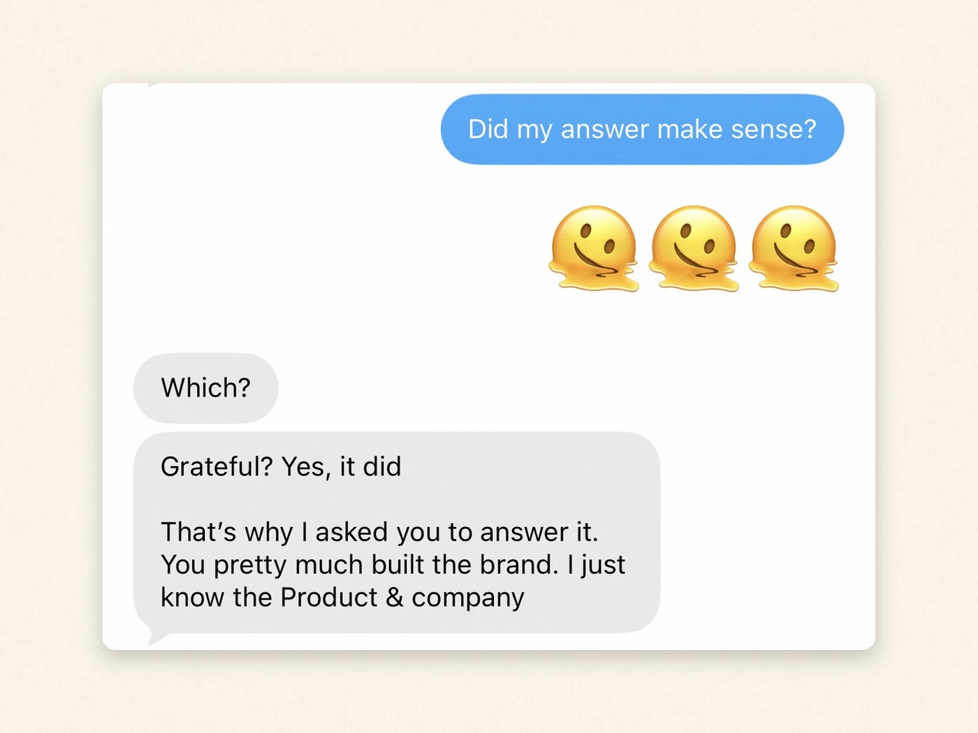 Message from Famasi co-founder Faruq: “Grateful? Yes, it did. That’s why I asked you to answer it. You pretty much built the brand. I just know the Product & company.”